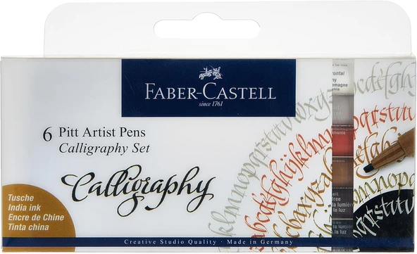 Faber-Castell Pitt Çizim Kalemi Kaligrafi Seti 6’Lı ürün görseli 1