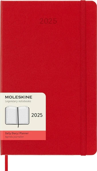 Moleskine Günlük Planlayıcı, 12 Aylık Günlük Planlayıcı 2025, Sabit Kapak Ve Elastik Kilit, Renk Kız ürün görseli 1