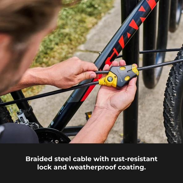 Master Lock 8413Dpf Python Kablolu Kilit, Anahtarlı, 1 Adet - Resim 5
