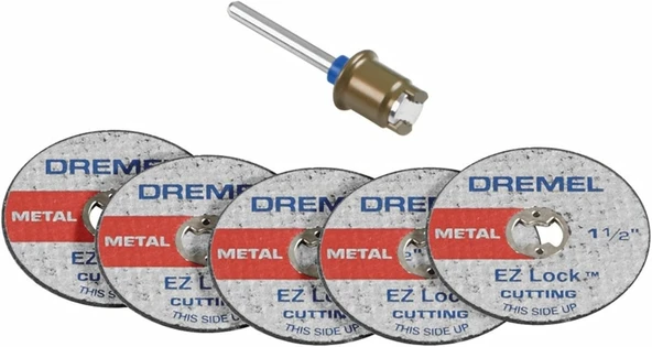 Dremel Ez406-02 1-1/2 Inç (3,2 Mm) Ez Kilit Kesme Tekerlek Başlangıç Kiti, Metal, 1'Li Paket ürün görseli 1