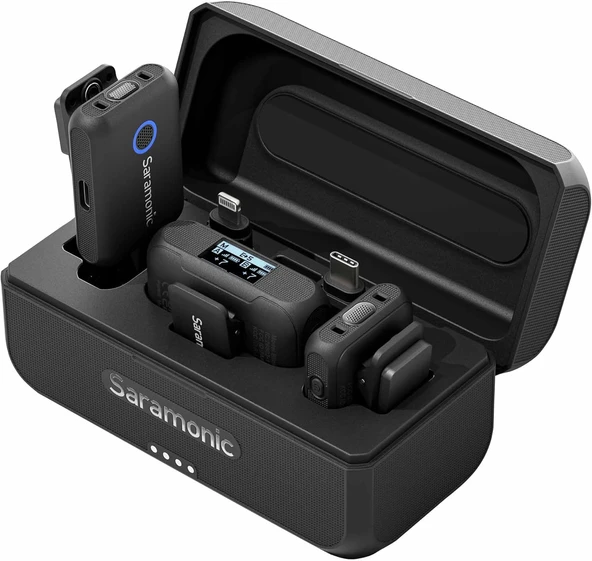 Saramonic Blink 500+ B2 2 Kişilik Kablosuz Mikrofon Sistemi, Cihaz Montajlı Alıcı 3,5 Mm, Usb-C Ve Y ürün görseli 1
