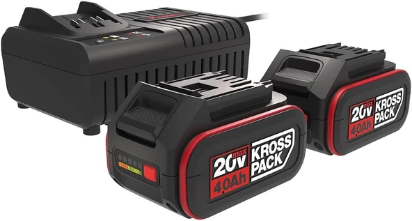 Kress Kad21 20Volt 4.0Ah Li-Ion Krosspack 2 Adet Akü Ve Akü Şarj Cihazı ürün görseli 1