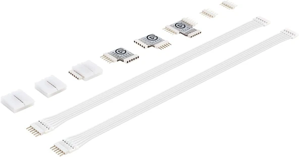 Elgato Light Strip Işık Şeridi Konnektör Seti, 2 X Clip To Clip Konnektör, 1 X Clip To Pin Konnektör ürün görseli 1
