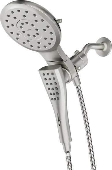 Moen 220C3Bn Verso Sekiz Fonksiyonlu 17,78 Cm Çap Püskürtme Başlığı Standart, El Duşu, Fırçalanmış N ürün görseli 1