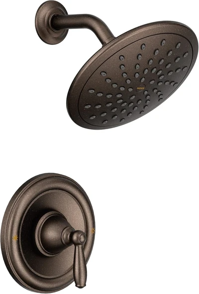Moen T2252Eporb Brantford Shower Only System With Rainshower Showerhead Without Valve, Oil Rubbed Br ürün görseli 1