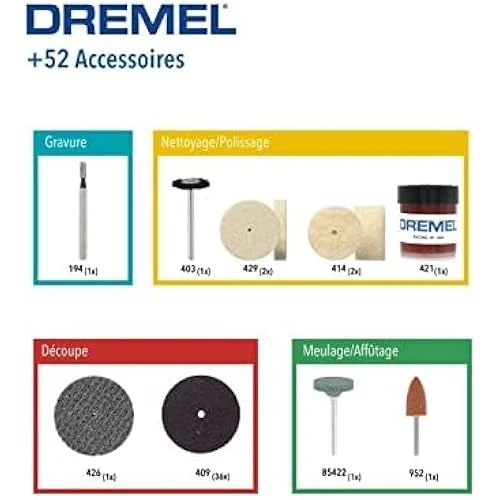 Dremel 687 Çok Amaçlı Aksesuar Seti, 52'Li - Resim 2