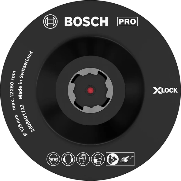 Bosch Accessories Professional Destek Tabağı (Cırt Cırtlı, X-Lock, Ø125 Mm) ürün görseli 1