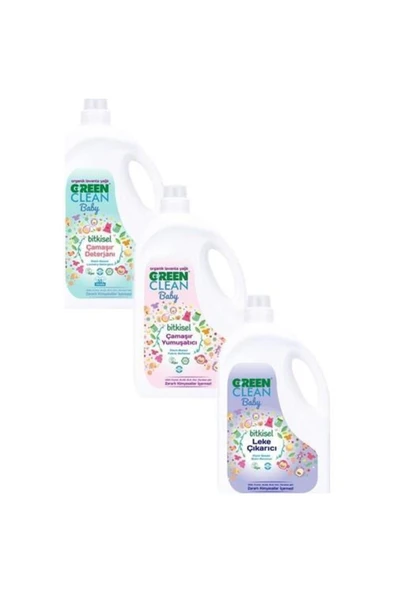 Green Clean Baby Çamaşır Deterjanı, Yumuşatıcısı Ve Leke Çıkarıcı 2750 Ml ürün görseli 1