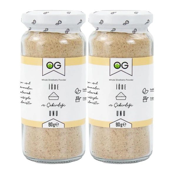 OG NATURAL 2'li İğde ve Çekirdeği Unu 80 Gr ürün görseli 1