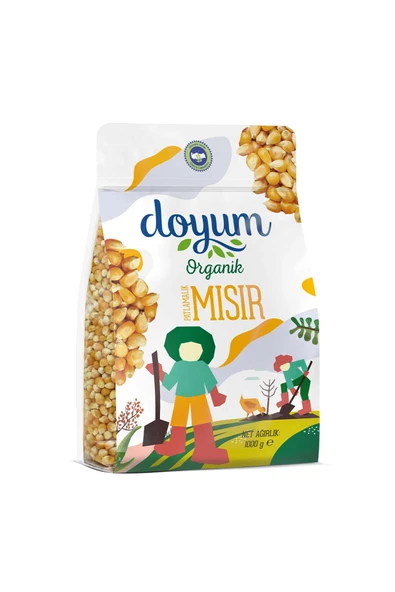 Doyum Organik Patlamalık Mısır Doypack 1 KG ürün görseli 1