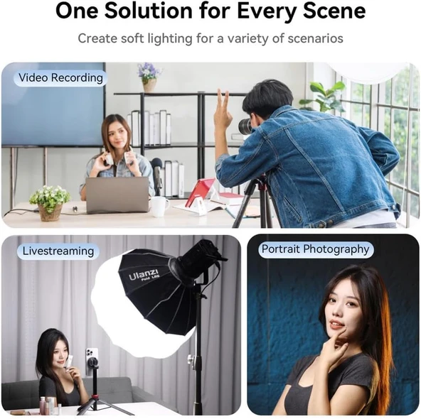 Ulanzi Las005 80Cm Bowens Mount Balon Softbox - Resim 7