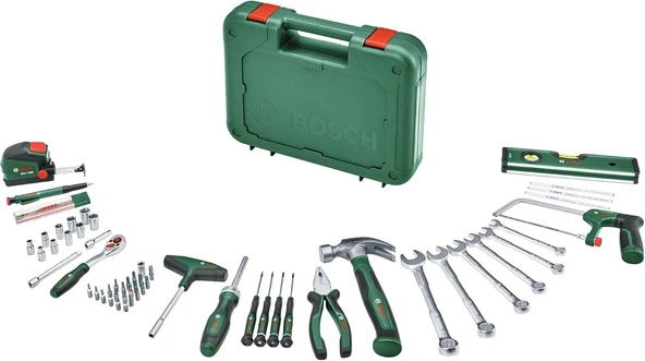 Bosch 1/4" + 1/2" Cırcırlı Somun Sıkma Seti 56 Parça ürün görseli 1