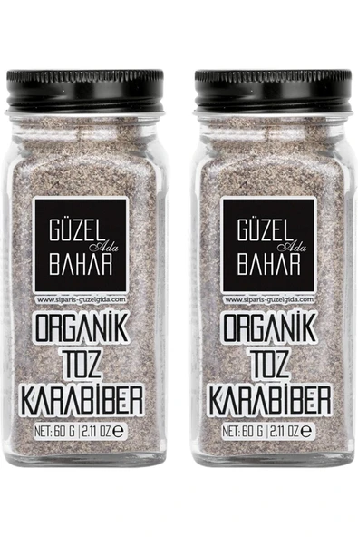 Güzel Ada Gıda Organik Toz Karabiber 2x60 gr ürün görseli 1