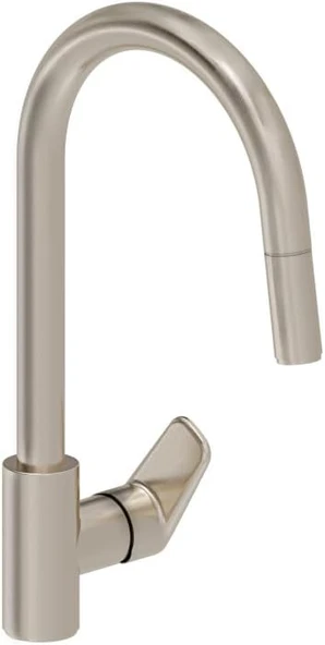 Vitra Flow Soft Pull-Out Eviye Bataryası, Fırçalı Nikel ürün görseli 1