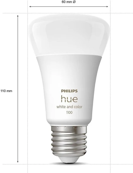 Philips Huewca 9W E27 Renkli Akıllı Ampul 2'Li Başlangıç Seti - Resim 3