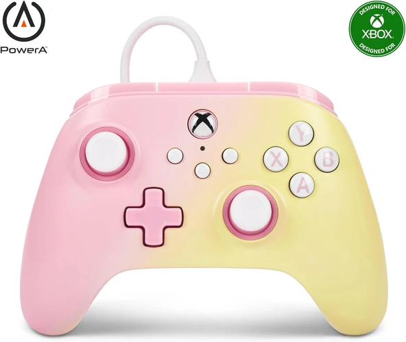 Powera Xbox Series X|S Için Advantage Kablolu Oyun Kumandası - Pink Lemonade ürün görseli 1