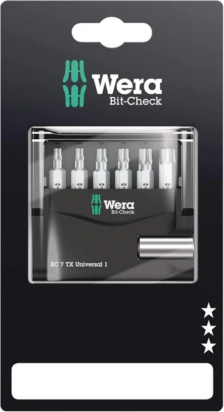 Wera Uç Çeşitleri, Bit-Check 7 Tx Universal 1 Sb, 7 Parça, Wera 05073404001 ürün görseli 1