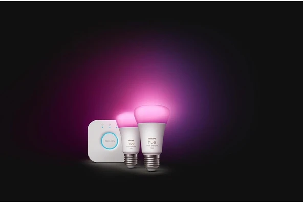 Philips Huewca 9W E27 Renkli Akıllı Ampul 2'Li Başlangıç Seti - Resim 5