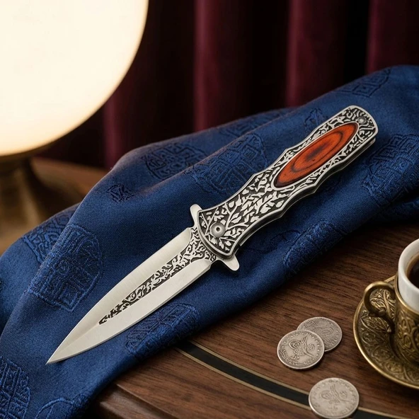 Knivox Browning Desenli Çelik Kabze Kamp Çakısı ürün görseli 1