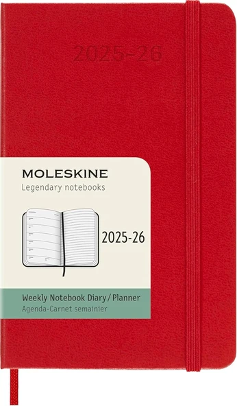 Moleskine 18 Monate Wochen Notizkalender 2025/2026, P/A6, 1 Wo = 1 Seite, Rechts Linierte Seite, Fes ürün görseli 1