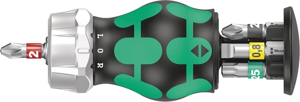 Wera 05008884001 Kraftform Kompakt Stubby Magazin Ra 2, Cırcırlı Kısa Tornavida, Uç Hazneli, 6 Parça ürün görseli 1
