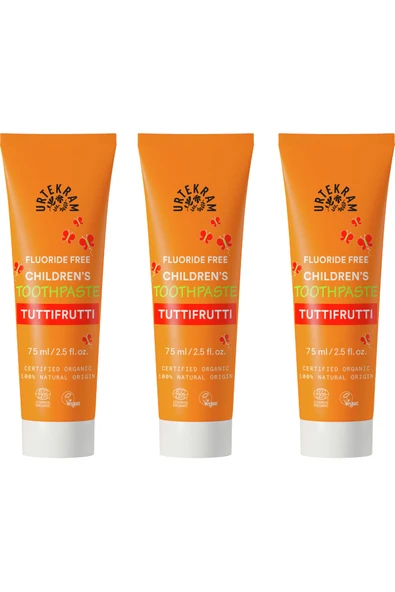 Urtekram Organik Çocuklar Için Diş Macunu Tutti Frutti 3x75ml. ürün görseli 1