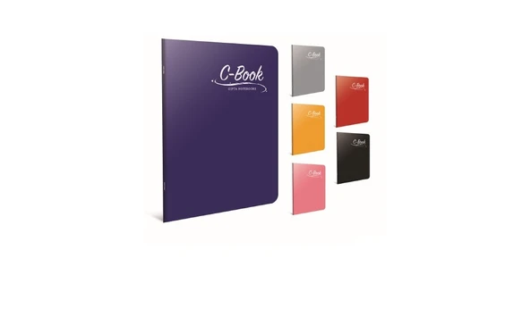 Gıpta C Book Dikişli Plastik Kapak Defter A4 80 Yaprak Çizgili 6903 (Karışık Renk 1 Adet) ürün görseli 1
