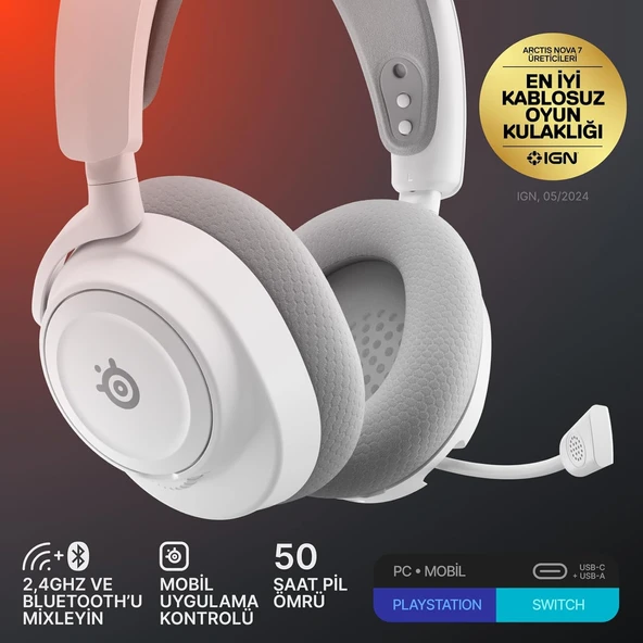 Steelseries Arctis Nova 7P Gen 2 White - Resim 3