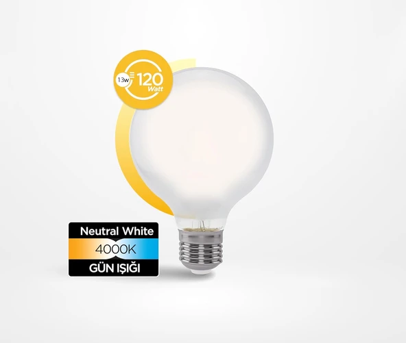 Panasonic Filament Ampul E27 13W 2000Lm 4000K Milky - Resim 2