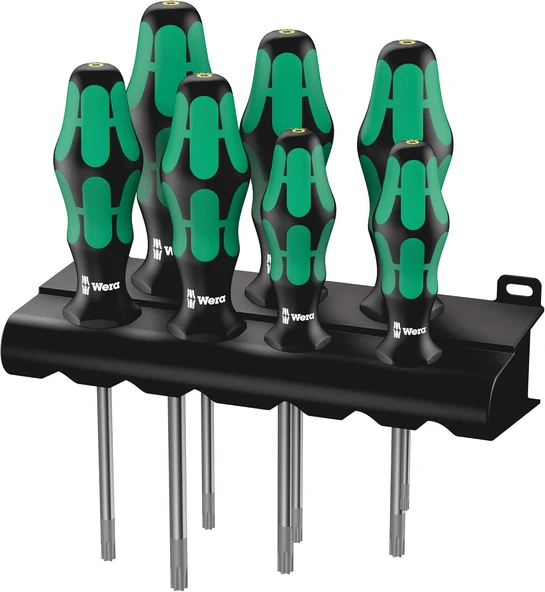 Wera Torx Hf Tornavida Seti Kraftform Plus 367/7 Tutma Fonksiyonlu + Raf, 7 Parça, 05223161001 ürün görseli 1