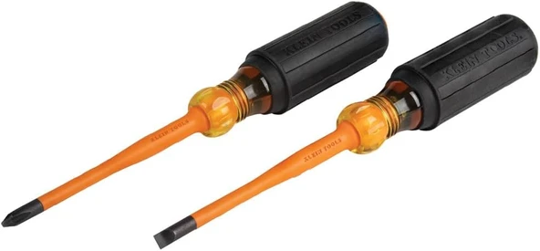 Klein Tools 33732Ins 1000V İnce Uçlu Yalıtımlı Tornavida Seti, 2 Yıldız Ve 6,3 Mm Dolap Ucu, Dolgulu ürün görseli 1