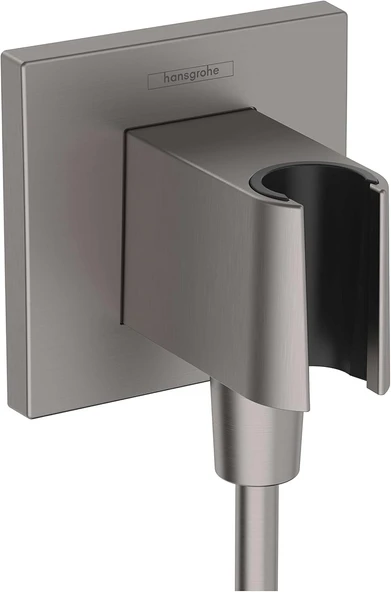 Hansgrohe El Tipi Duş Duvar Prizi 1/2 "Fırçalanmış Siyah Krom, 26889341 Dişli Bağlantısı ürün görseli 1