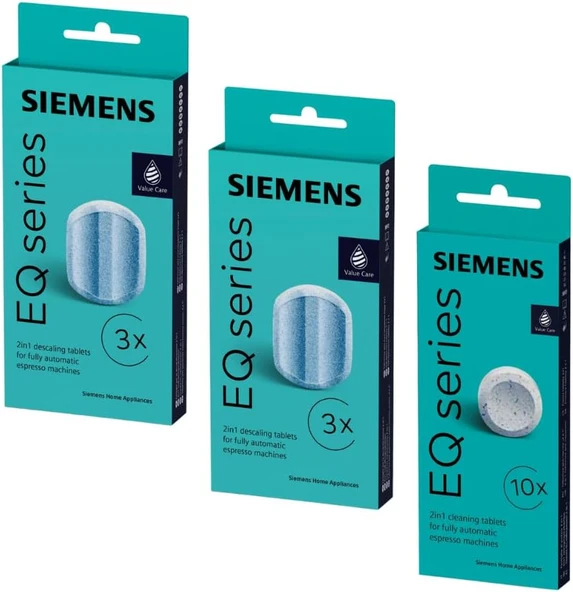 Siemens Tz80001 10 Reinigungstabletten + 6 Entkalkungstabletten Tz80002 Eq Için ürün görseli 1