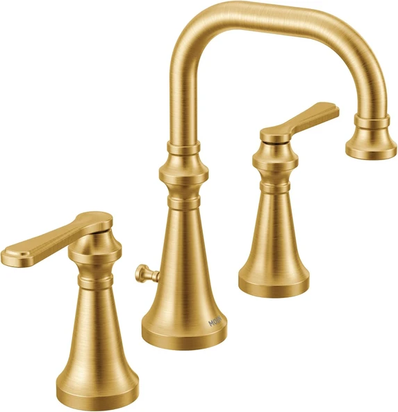 Moen Ts44102Bg Colinet Geleneksel İki Yaygın Yüksek Ark Banyo Bataryası, Kol Kolu, Valf Gerekli, Fır ürün görseli 1