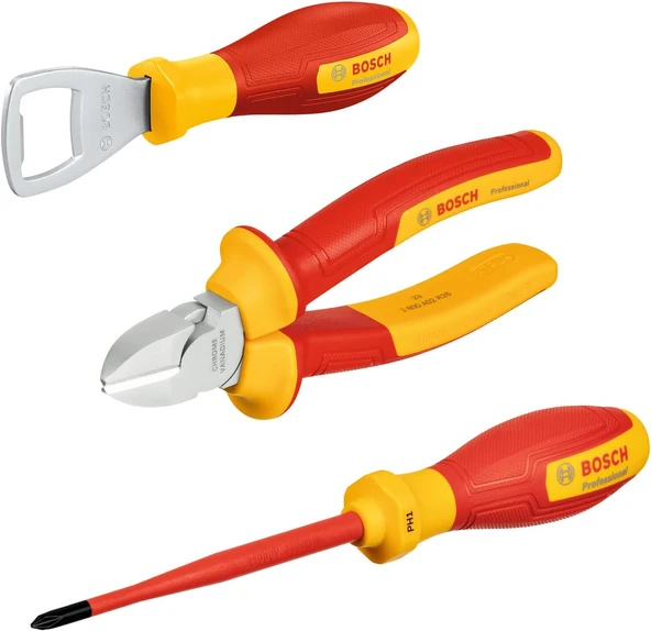 Bosch Profesyonel Vde El Aleti Seti 3 Parça (1X Şişe Açacağı; 1X Yıldız Tornavida Ph1 X 100Mm; 1X Ya ürün görseli 1