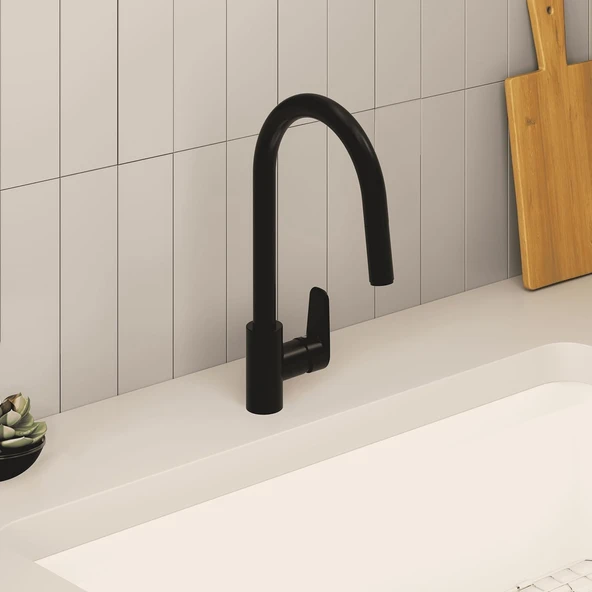 Artema Shift Pull-Out Eviye Bataryası, Mat Siyah - Resim 2