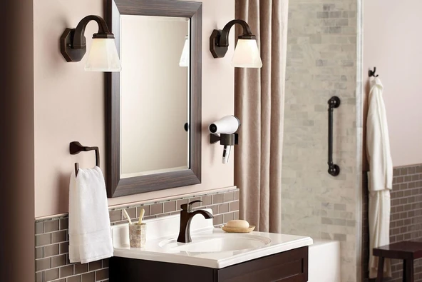 Moen Yb5103Orb Voss Çift Bornoz Kancası, Yağlı Bronz - Resim 2