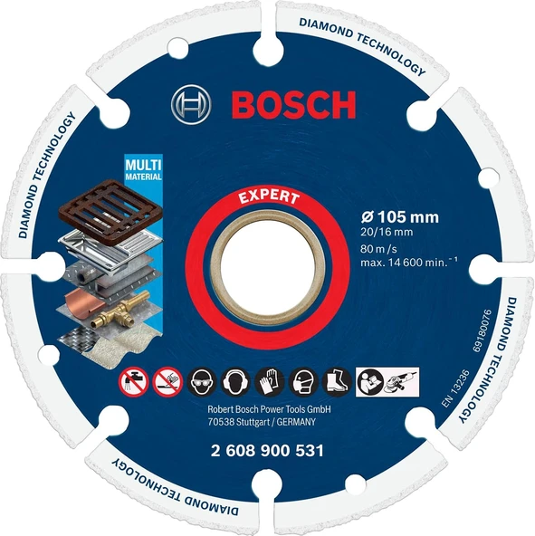 Bosch Professional 1X Expert Diamond Metal Wheel Kesici Diskler (Dökme Demir, Paslanmaz Çelik, Çelik ürün görseli 1