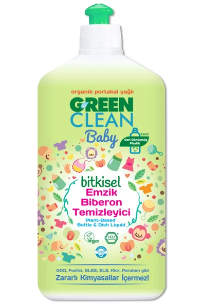 Green Clean Baby Organik Portakal Yağlı Bitkisel Emzik Biberon Temizleyici 500ml ürün görseli 1