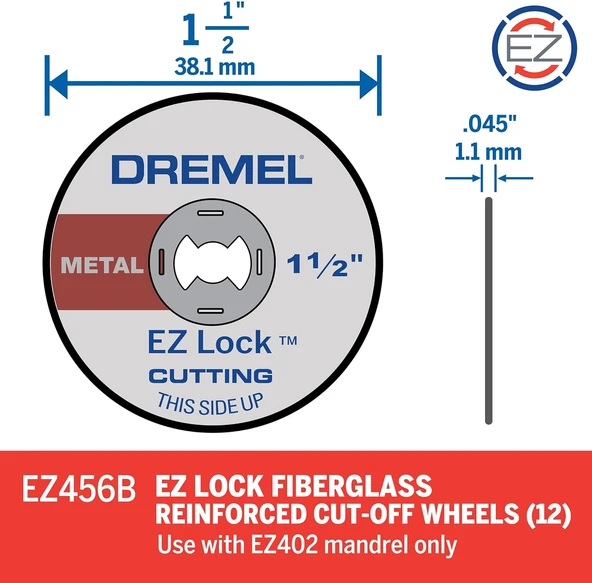 Dremel 12-Pack Metal Cutoff Wheels -Ez456B - Resim 3