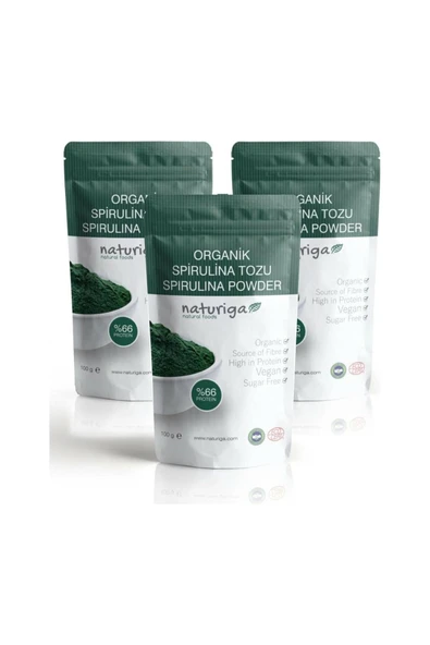 Naturiga Organik Spirulina Tozu 100 Gr x 3 Adet ürün görseli 1
