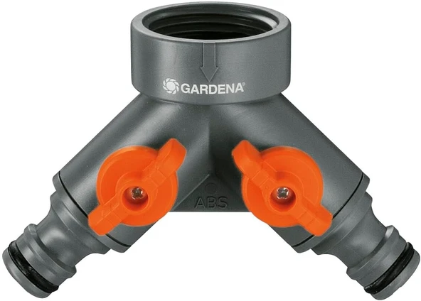 Gardena 2 Yollu Vana: 26,5 Mm (G 3/4 Inç) Dişli Musluk Için Su Dağıtıcı, Iki Cihazın Aynı Anda Bağla ürün görseli 1