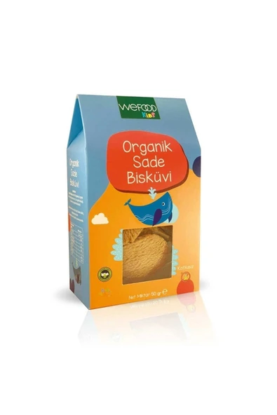 Wefood Kids Organik Sade Bisküvi 50Gr ürün görseli 1