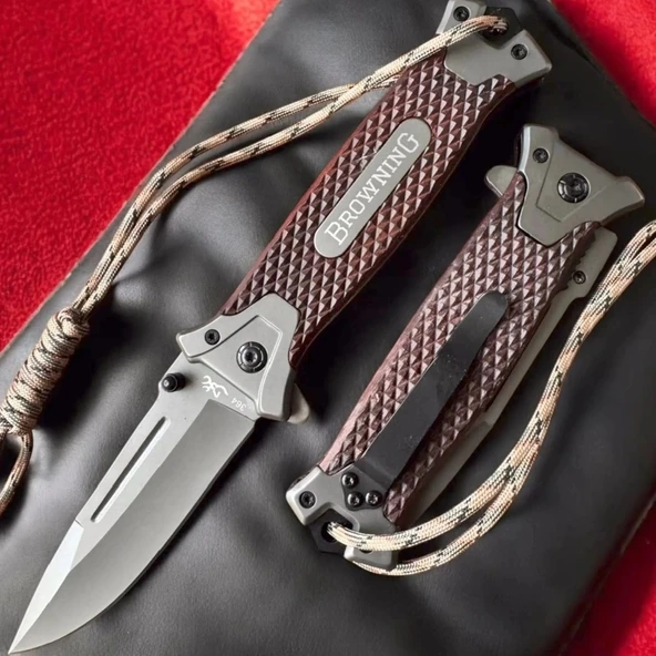 Knivox Browning 364 Kahverengi Paracordlu Kamp Çakısı ürün görseli 1