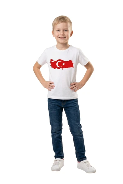 Bayrak Atatürk Baskılı Unisex Tshirtler ürün görseli 1
