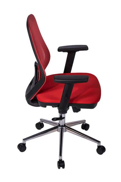 Ofisbazaar Dali Fileli Çalışma Koltuğu | Ergonomik Şef ve Toplantı Koltuğu Kırmızı ürün görseli 1