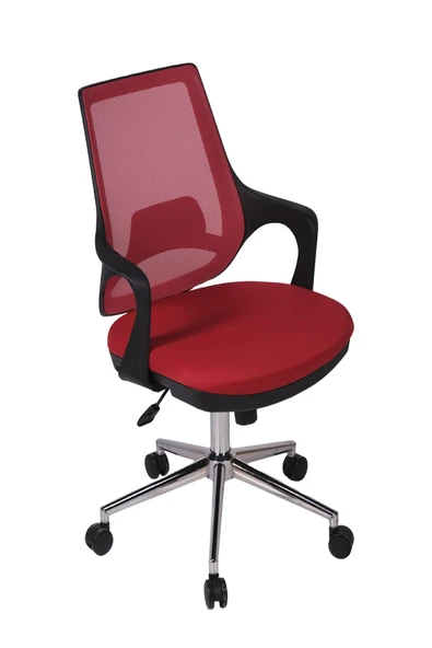 Ofisbazaar Buya Fileli Çalışma Koltuğu | Ergonomik Şef ve Toplantı Koltuğu Kırmızı ürün görseli 1