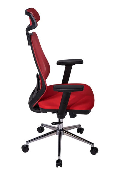Ofisbazaar Dali Fileli Yönetici Koltuğu | Ergonomik Başlıklı Ofis Koltuğu Kırmızı ürün görseli 1