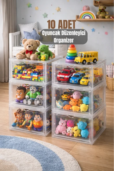Metsar Home 10’Lu Oyuncak Düzenleyici Dolap-Organizer, Çocuk Odası Düzenleyici ürün görseli 1