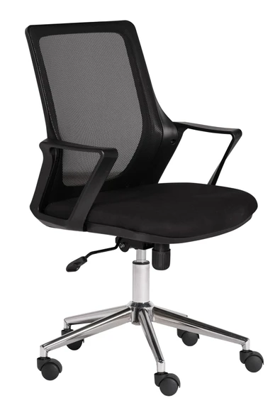 Ofisbazaar Alf Fileli Çalışma Koltuğu | Ergonomik Şef ve Toplantı Koltuğu Siyah Fileli ürün görseli 1
